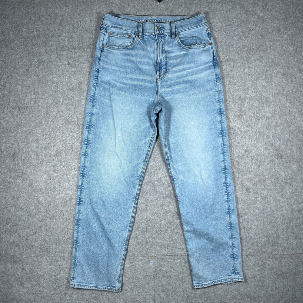 American Eagle denim jeans womens 10 Blue 90s Boyfriend stretch high rise